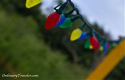 Christmas Lights on Dock at Ali's Surf Camp