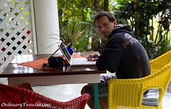 Scott working in the Dominican Republic