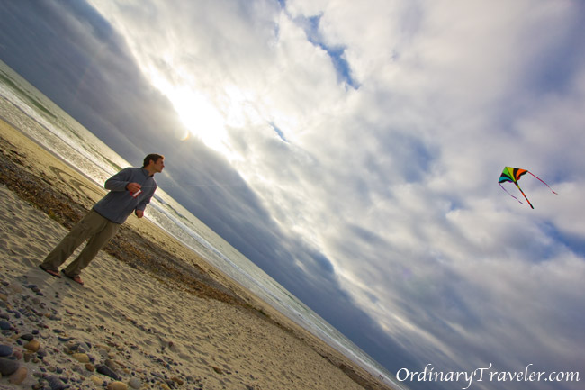 Kite Flying on the Beach in San Diego